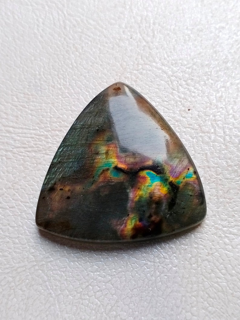 Amazing Unique Spectrolite Labradorite Cabochon Pendant Jewelry Making Stone Labradorite Stone 30X30X6 mm 47 Crt Labradorite Gemstone