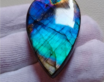 Beautiful Unique Multi Rare Flashy Labradorite Cabochon, Pendant Jewelry Making Gemstone, Labradorite Stone 49X29X9 mm 113 Crt