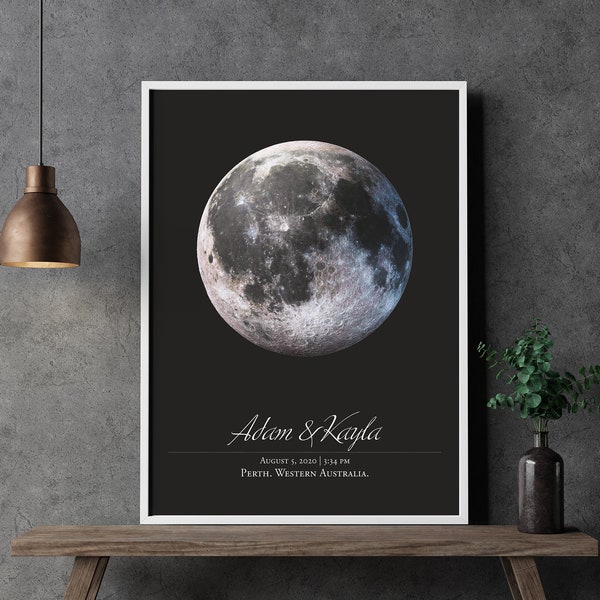 Custom Moon Phase | Personalised gift art | Personalized moon phase | Wall art |
