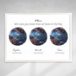 Stern Karte Muttertag Geschenk für Frau Mama Geburtstag Geschenk Geschenke für Mama Personalisiertes Geschenk für Großmütter Vatertag Geschenk Oma digital