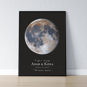 Aangepaste maanfase | Gepersonaliseerde cadeaukunst | Gepersonaliseerde maanfase | Kunst aan de muur |