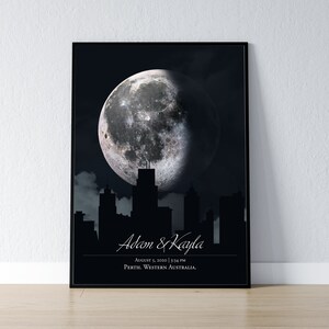 Aangepaste maanfase | Gepersonaliseerde cadeaukunst | Gepersonaliseerde maanfase | Kunst aan de muur |