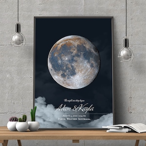 Benutzerdefinierte Mondphase | Personalisierte Geschenkkunst Personalisierte Mondphase | Wandkunst |