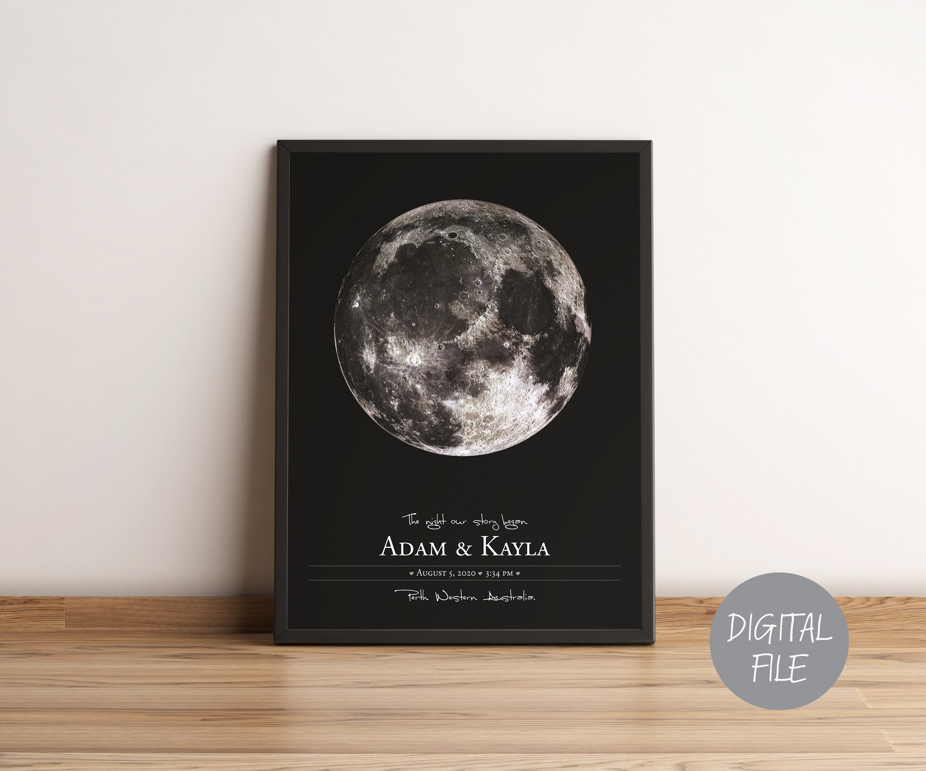  Custom Lunar Phase Art, Custom Moon Print, Moon Poster