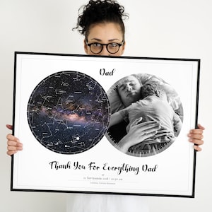 Vatertagsgeschenk, personalisiertes FOTO Geschenk für Vatertag, Geschenk für Mann, Geschenk für Papa, personalisierte Sternenkarte, DIGITALER DOWNLOAD