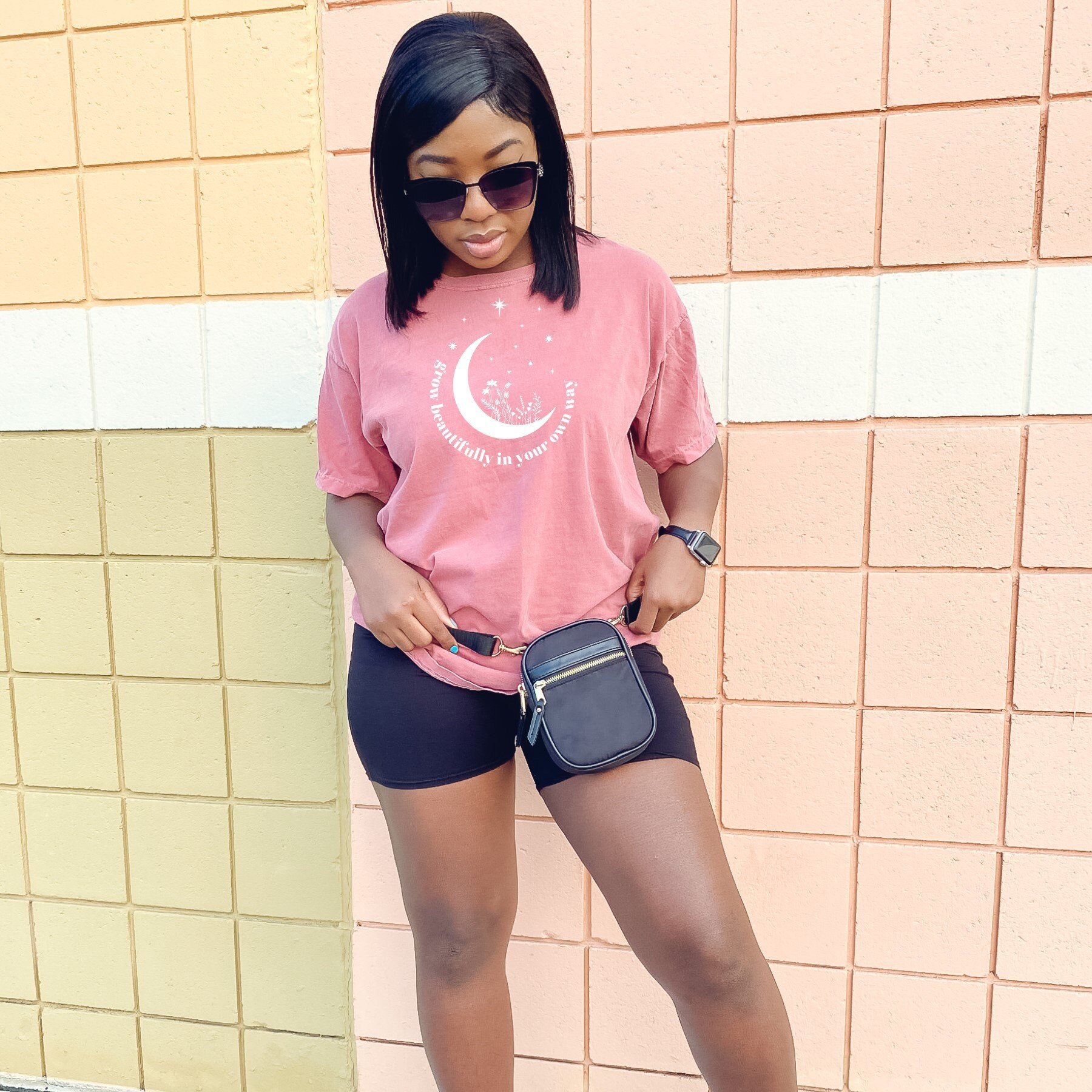 Groeien prachtig Citaat Comfort Kleur Tshirt Het is wat