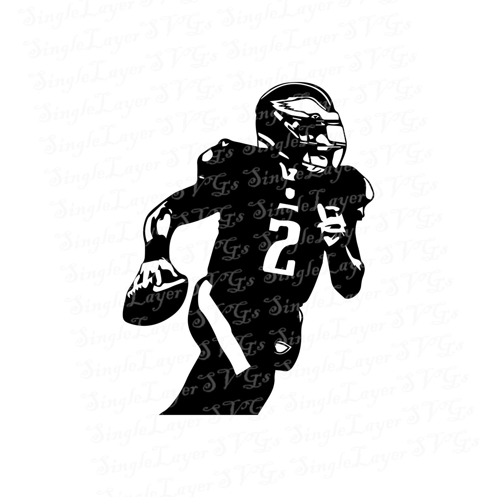 Jalen Hurts SVG DXF Png Pdf Jpg Eps Vector Files Jalen Hurts Etsy