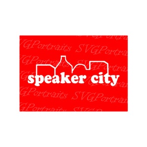 Ciudad del altavoz SVG DXF png pdf jpg archivos vectoriales / película de la vieja escuela svg / vince vaughn svg silueta / cricut / clipart / cameo, cut, svg