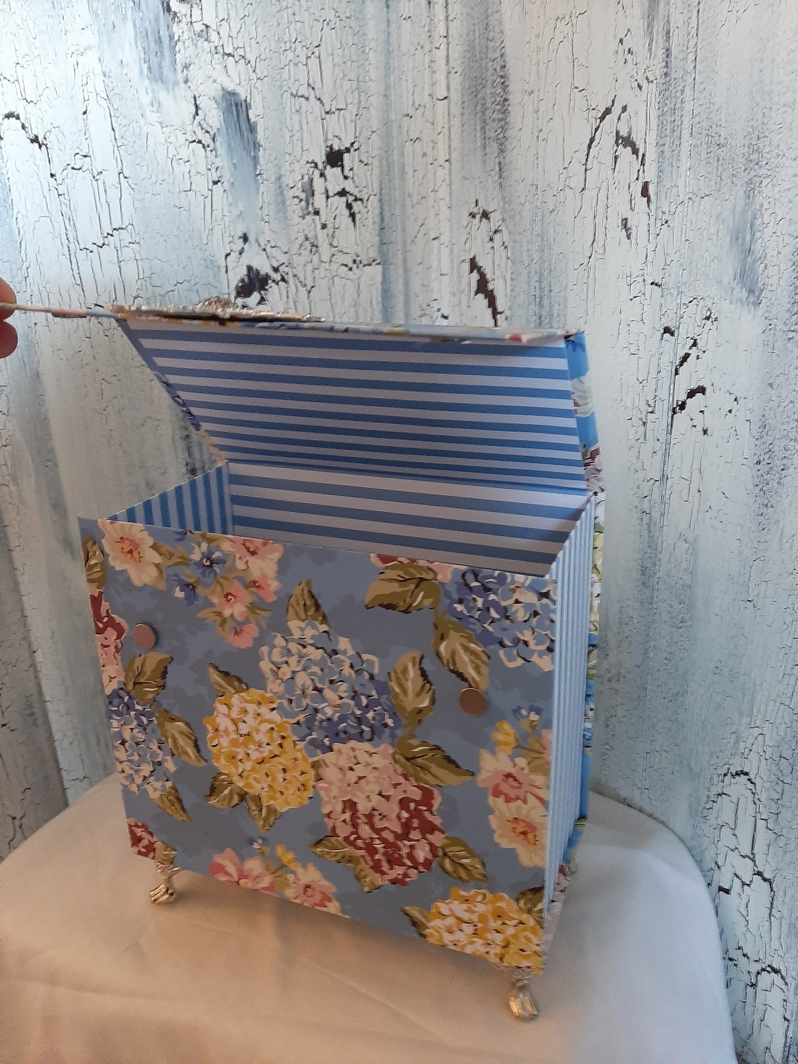 Handmade Decorative Travel Box With Metal Feet and Etsy