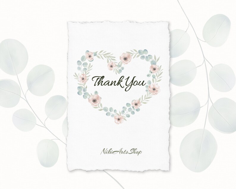 Watercolor Greenery Heart Wreath, Single Frame Wreath Floral Spring ...
