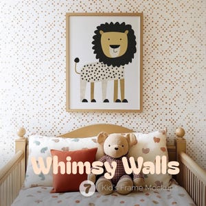 Lot de cadres de maquettes pour enfants Whimsy Walls, maquette de chambre d'enfant, maquette 5 x 7, jolie maquette, maquette de cadre blanc