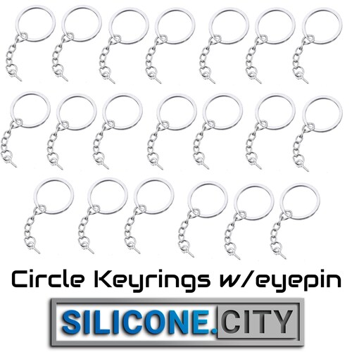 DIY Key Chain Sets 25mm Keychain Ring Jump Rings Silver Etsy