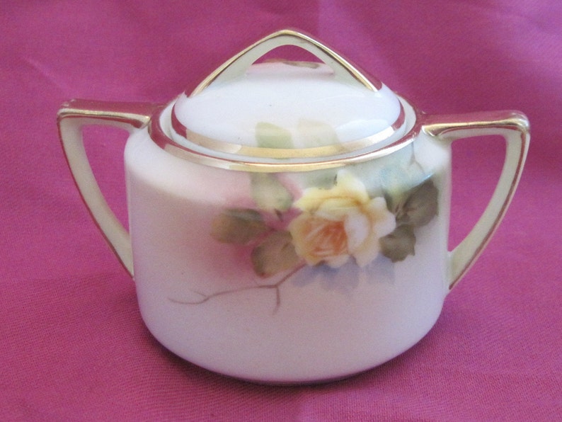 Antique Nippon Morimura Noritake Mustard/jam/honey Jar With Lid and