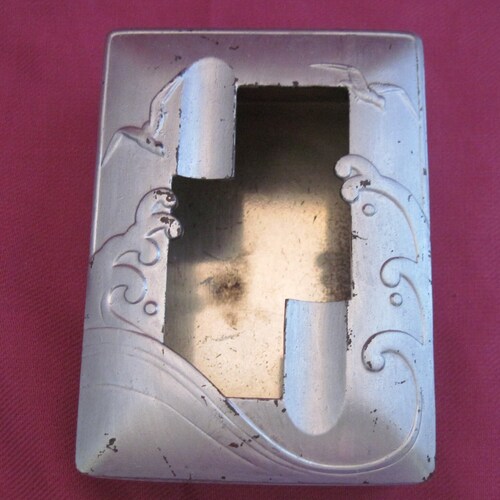 Vintage Table/Dresser Smoking Set With Tray With Sailing Ship Motif- shops Covered Cigarette Box, Match/Lighter Box, Ashtray, and Tray