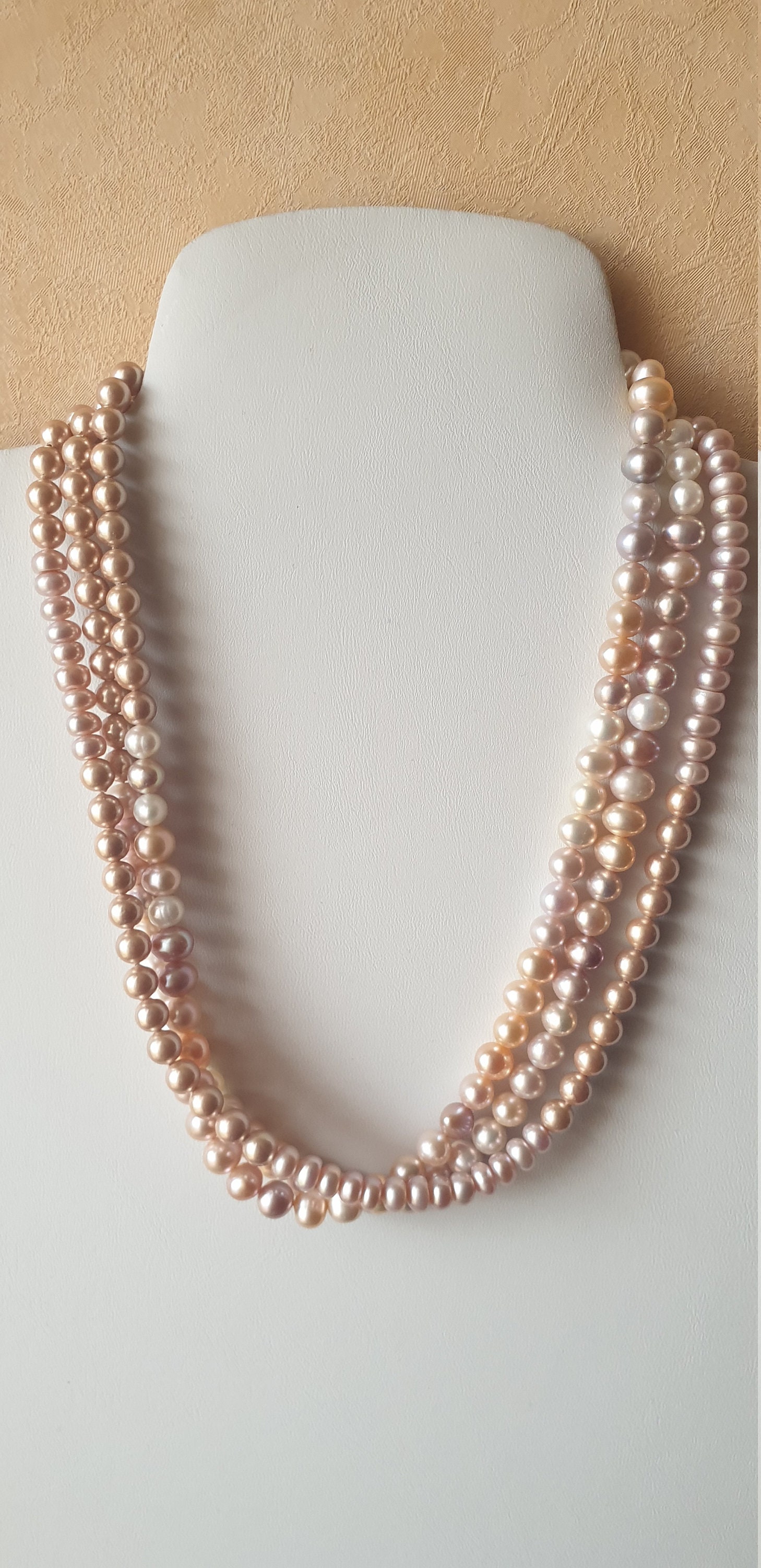 CS02 Jwellery 3-strand Cultural Pearl Ombre Necklace - Etsy
