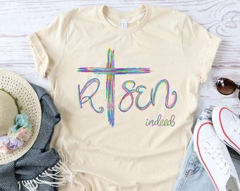 Easter Shirt Women,He Is Risen,Easter Shirt,Christian Easter Shirt,Religious Easter Shirt,Christian Shirt for Easter,Easter Shirts for Women