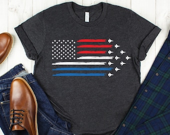 Blue Angels Flyover Shirt, Red White Blue T-shirt, 4th of July shirt, July 4th t shirt, USA Flag Shirt, Air Force Shirt, Thunderbirds shirt