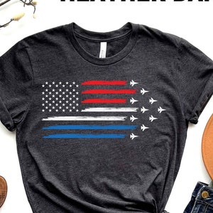 Red White Blue Air Force Flyover Men&#39;s T-shirt, Red White Blue Air Force Flyover Shirt, Air Force Shirt,USA Flag Shirt,Air Force Fighter Jet