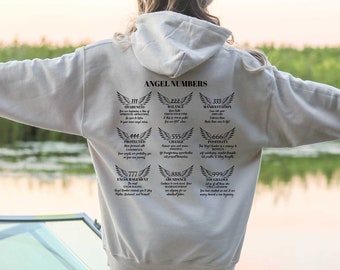 Angel numbers chart hoodie angel numbers hoodie ANGEL NUMBER hoodie Numerology Hoodie Angel energy Hoodie trending Oversized Sweatshirt gift