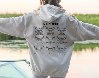angel numbers hoodie Angel number gift ANGEL NUMBER hoodie Numerology Hoodie Angel energy Hoodie Oversized pullover Sweatshirt Aesthetic Tee