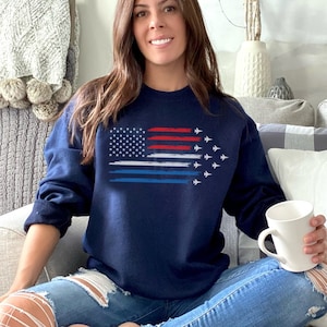 Blue Angels Flyover Shirt, Red White Blue Sweatshirt, 4th of July shirt, Blue Angels shirt,USA Flag Shirt,Air Force Shirt,Thunderbirds shirt