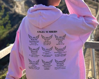 Angel energy Hoodie angel numbers hoodie Angel number chart angel number hoodie Numerology Hoodie Oversized pullover POPULAR Sweatshirt gift