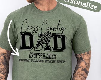 Cross Country Dad Shirt,Gift For Cross Country Dad T Shirt,Personalized Cross Country Gift For XC Dad Shirt,Personalized CC Shirt For Father