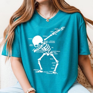 Labeled Skeleton Tee for Medical Studies, Science Gift for Healthcare Programs