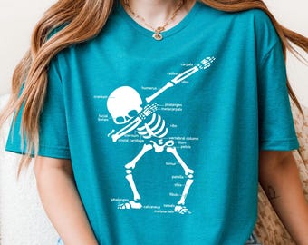 Labeled Skeleton Tee for Medical Studies, Science Gift for Healthcare Programs
