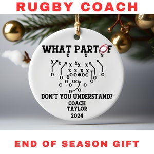 Gift For Rugby Coach gift for Christmas Gift for Coach Christmas Gift, Rugby Coach Ornament, Personalized Christmas Ornament gift,Rugby Gift