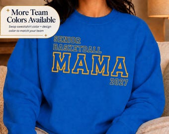 Senior Basketball Mama Sweatshirt Class of 2027 Personalized Basketball Mom Senior Night Crewneck