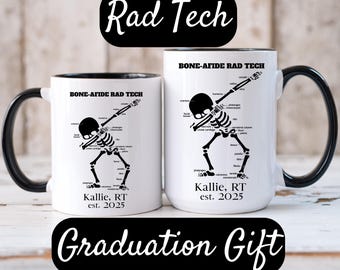 X-Ray Tech Gift – Personalized Rad Tech Coffee Mug with Name & Graduation Year