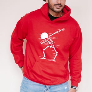radiology hoodie red, xray tech gift idea, rad tech shirt
