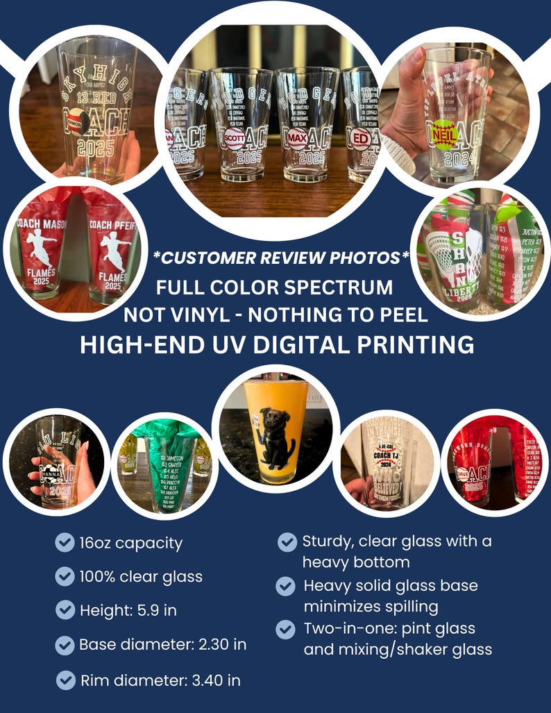 Soccer Coach Personalized Pint Glass – Custom Roster Gift for End of Season image 5