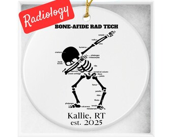 Personalized Rad Tech Christmas Ornament, X Ray Technologist Graduation Gift, Radiology RT Ornament