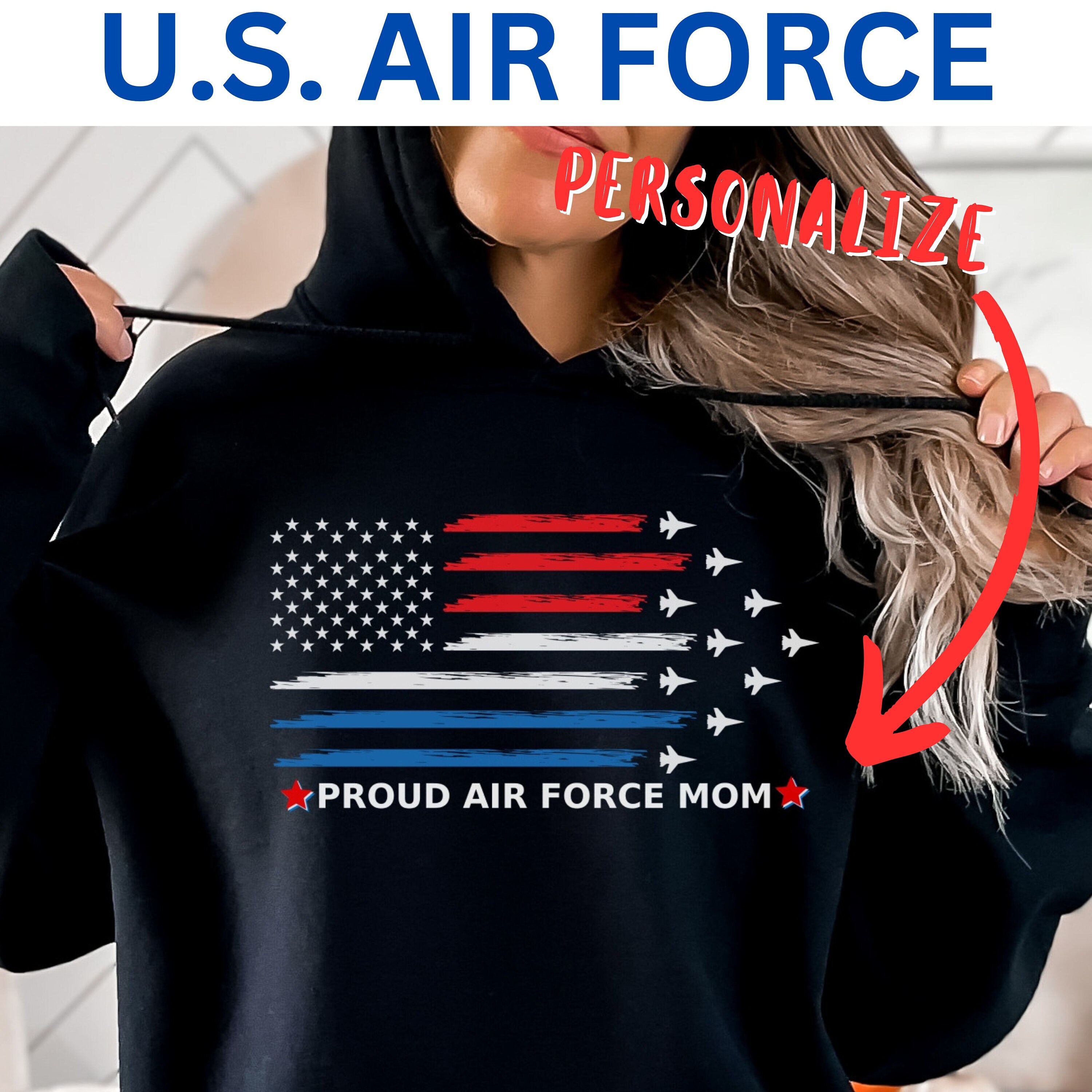 Air force mom hoodie discount