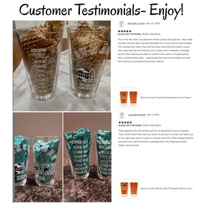 Soccer Coach Personalized Pint Glass – Custom Roster Gift for End of Season image 10