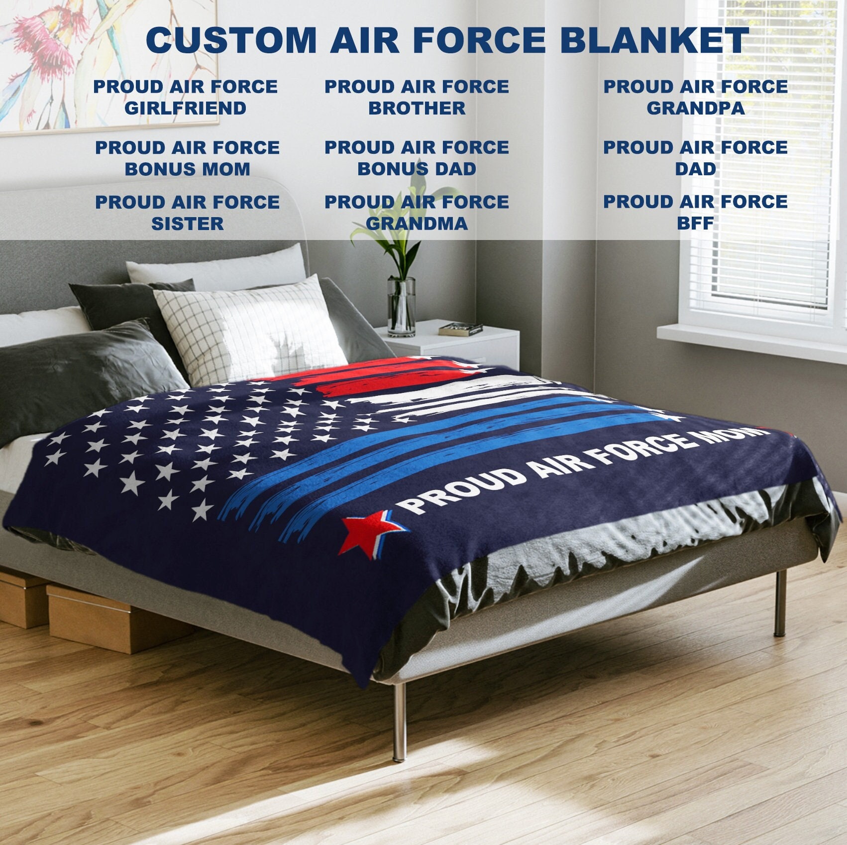 USA Flag BLANKET US Flag Blanket American Flag Blanket Air Force Blanket Patriot Blanket Flyover Blanket red White Blue Throw patriotic Etsy Canada