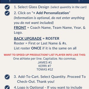 Soccer Coach Personalized Pint Glass – Custom Roster Gift for End of Season image 7