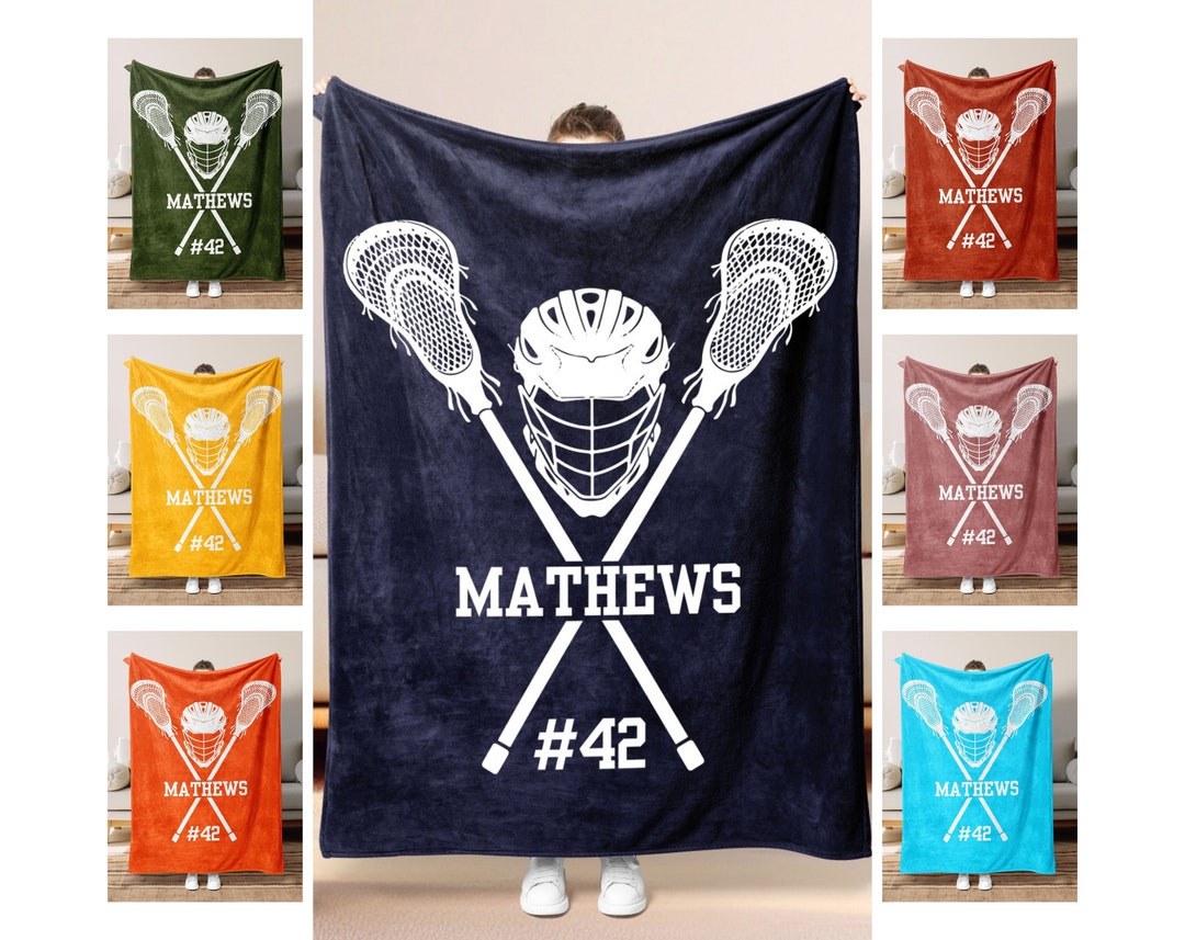 Personalized Lacrosse Blanket, Custom Lacrosse Blanket,personalized