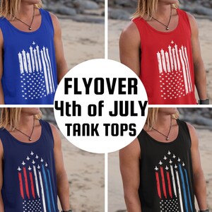 This is a picture of a 4th of July tank top, 4th of July shirt men, mens 4th of July tank top.