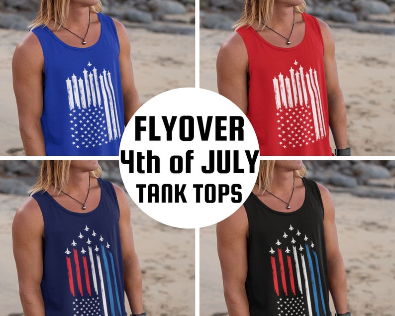 This is a picture of a 4th of July tank top, 4th of July shirt men, mens 4th of July tank top.