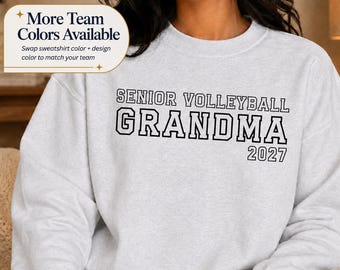 Volleyball Class of 2027 Grandma Sweatshirt, Volleyball Grandmother Senior Night Shirt For Mimi Gift For Gigi
