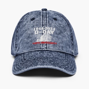 Fosco Black D-Day Baseball Cap - Military Division Logos Hat - View #12