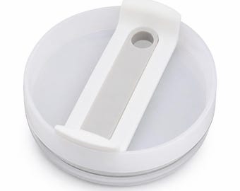 40 oz Tumbler Replacement Lid, Foggy Plastic Lid with White Twist Top, Replacement Cup Lid, Lid Only, No Straw