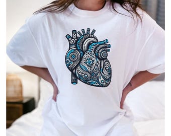 Anatomical Heart Shirt – Cardiologist Gift Comfort Colors Tee for Cardiologist Nurses Medical Students