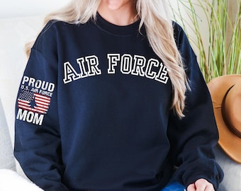 Proud Air Force Mom Sweatshirt or Hoodie – Personalized Military Gift