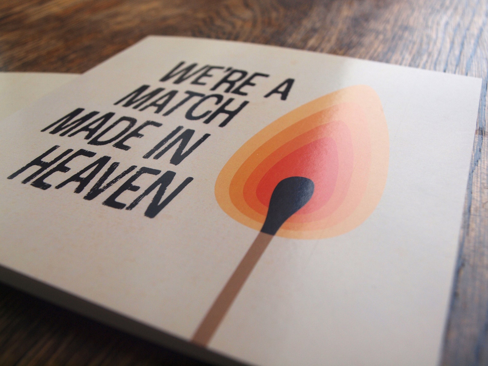 We're a Match Made in Heaven Card Large Square Greetings Etsy UK