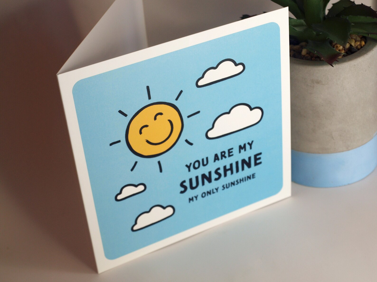 You Are My Sunshine Card Large Square Greetings Card Etsy UK