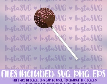 Chocolate Cakepop SVGs, Cute Cakepop SVGs, Cakepop Clip Art, Cakepop Digital Downloads, Fun Dessert SVGs, SVGs for Crafting and Decals